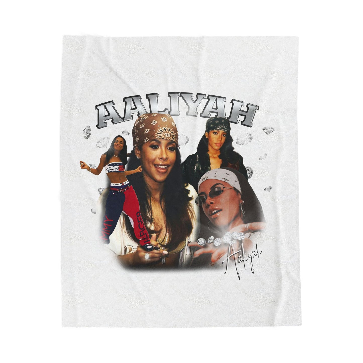 Aaliyah Inspired Velveteen Plush Blanket | Cozy Throw for Fans | Vintage Aesthetic