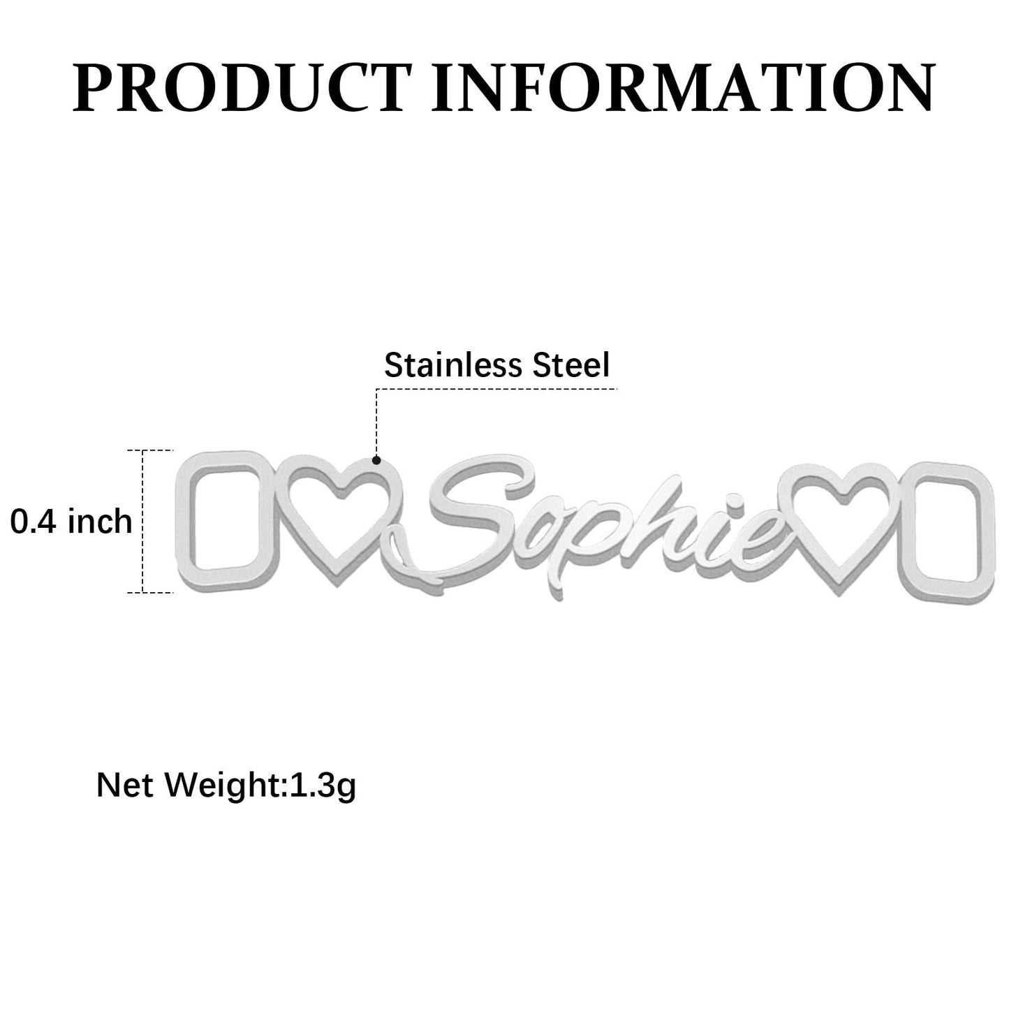 Zloris 2Pcs Personalized Shoe Charms for Sneakers Shoelace Charms Stainless Steel Decorations Accessories for Men Women