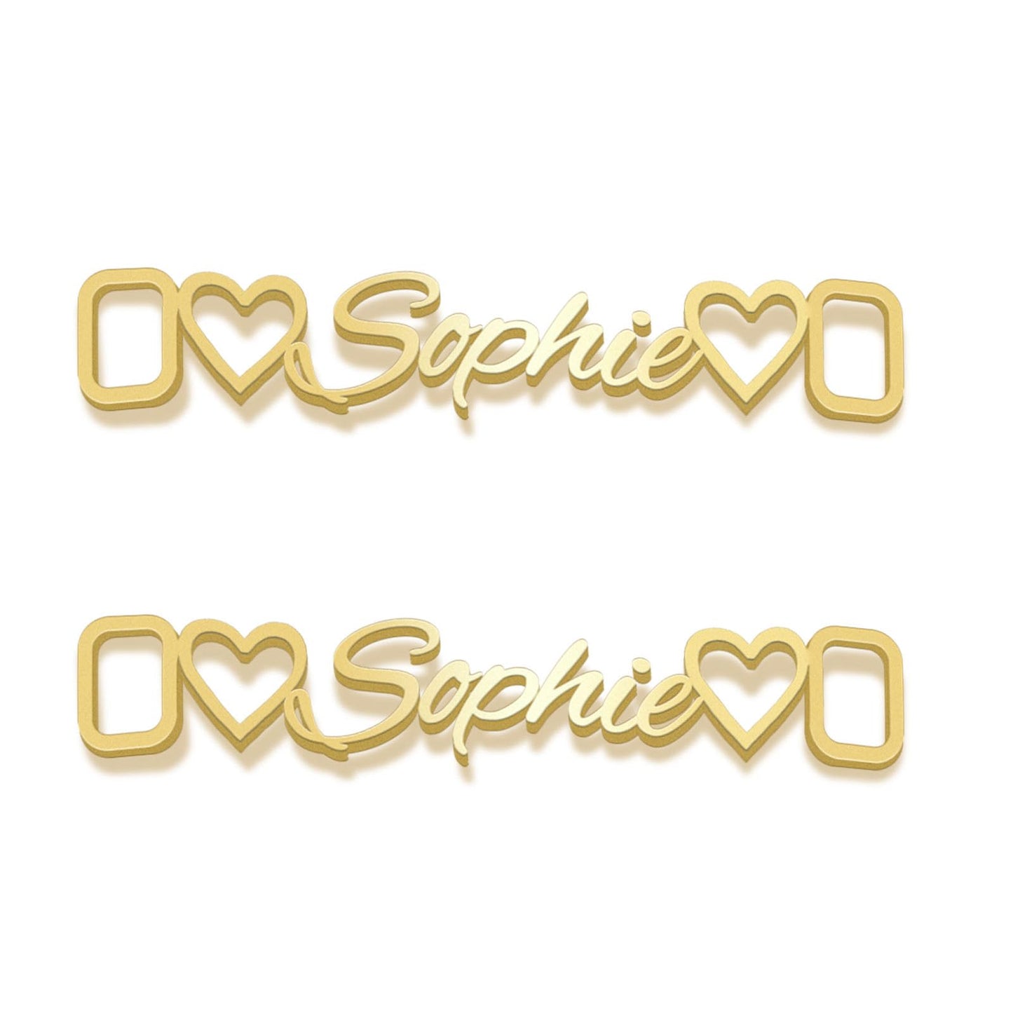 Zloris 2Pcs Personalized Shoe Charms for Sneakers Shoelace Charms Stainless Steel Decorations Accessories for Men Women