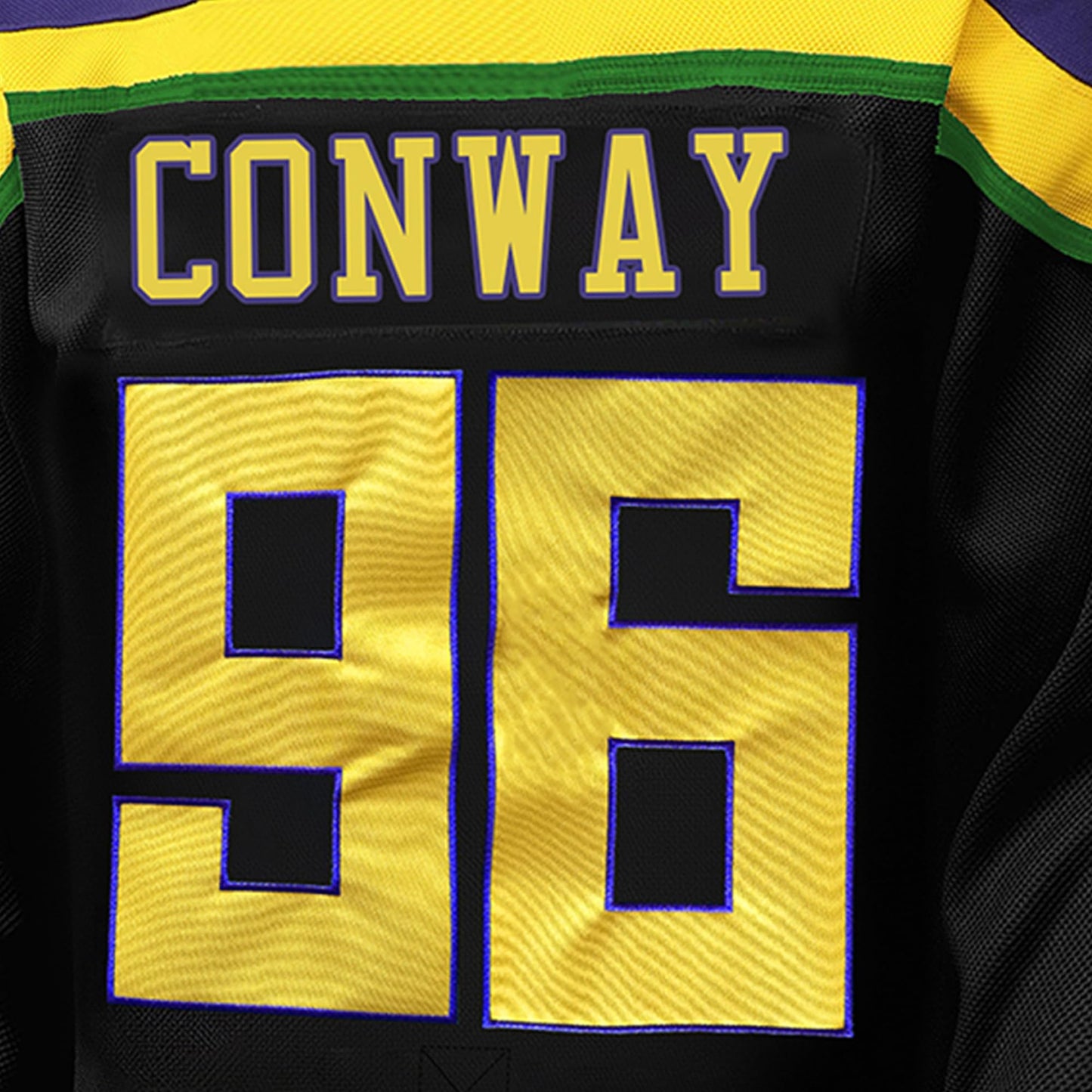 Tocament Mighty Ducks Ice Hockey Jersey #96 Charlie Conway,90s Movie Hockey Jersey for Men and Women(Black-96,Small)