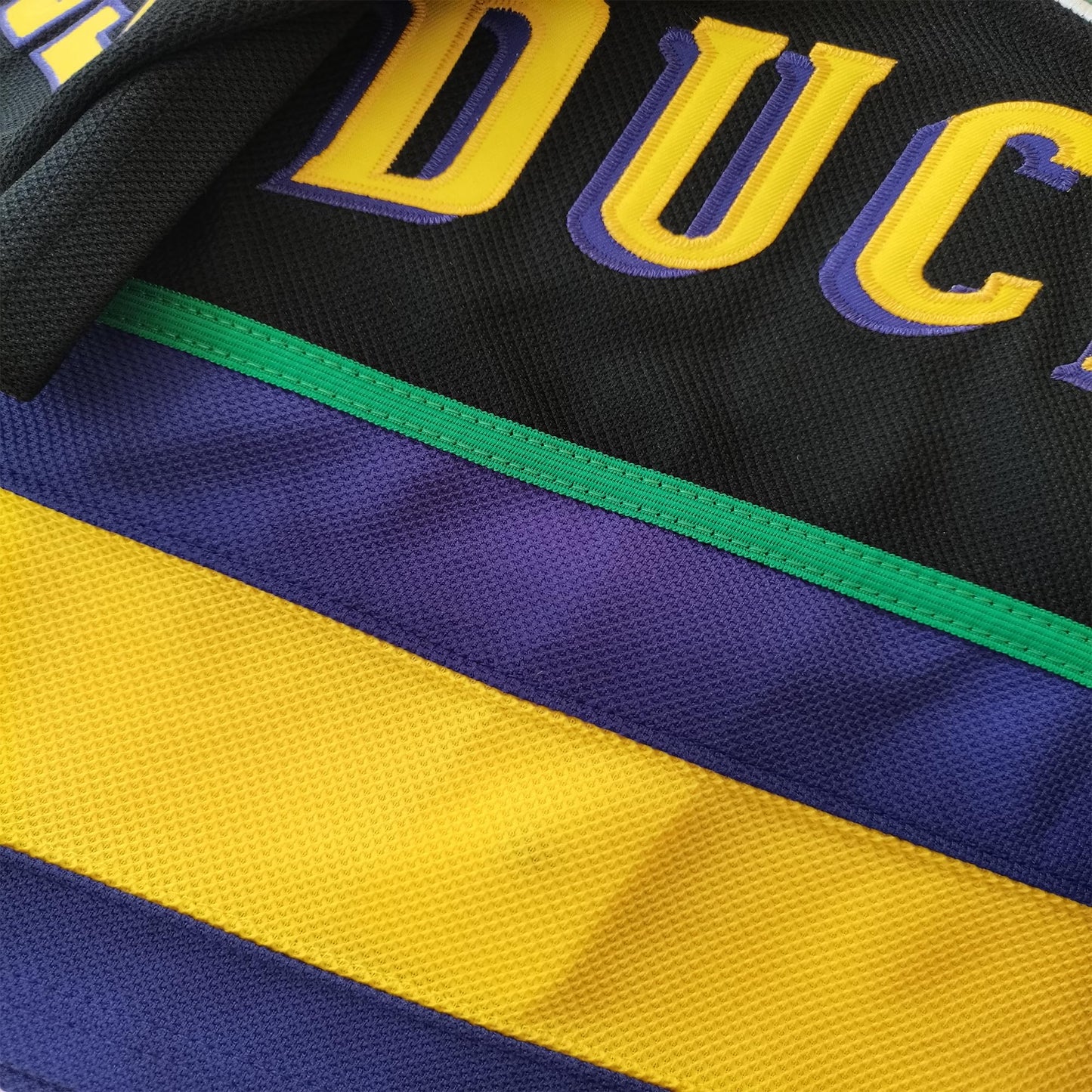 Tocament Mighty Ducks Ice Hockey Jersey #96 Charlie Conway,90s Movie Hockey Jersey for Men and Women(Black-96,Small)