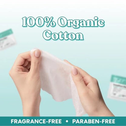 Her Fantasy Box | Everywhere Wipes – 100% Organic Cotton, Gentle & Refreshing, pH-Balanced, Fragrance-Free, Plant-Powered for Body, Face & Intimate Areas, Ideal for Sensitive Skin - 1 Pack, 15 Wipes
