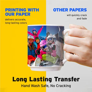 Printers Jack Water Slide Decal Paper Inkjet WHITE 20 Sheets, 8.5 x 11 inches Premium Water-Slide Transfer Paper Printable Water Slide Decals for Tumblers, Mugs, Glasses DIY